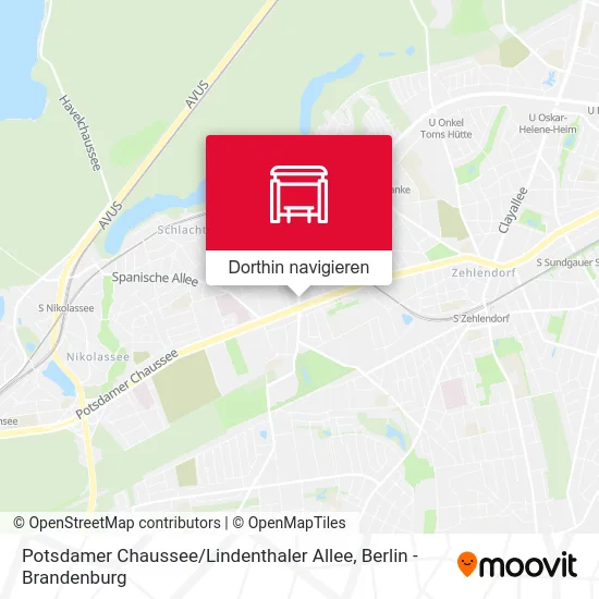 Potsdamer Chaussee / Lindenthaler Allee Karte