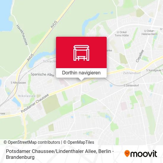 Potsdamer Chaussee / Lindenthaler Allee Karte