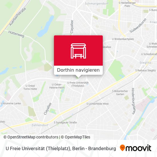 U Freie Universität (Thielplatz) Karte