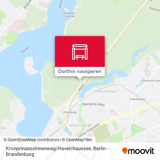 Kronprinzessinnenweg / Havelchaussee Karte
