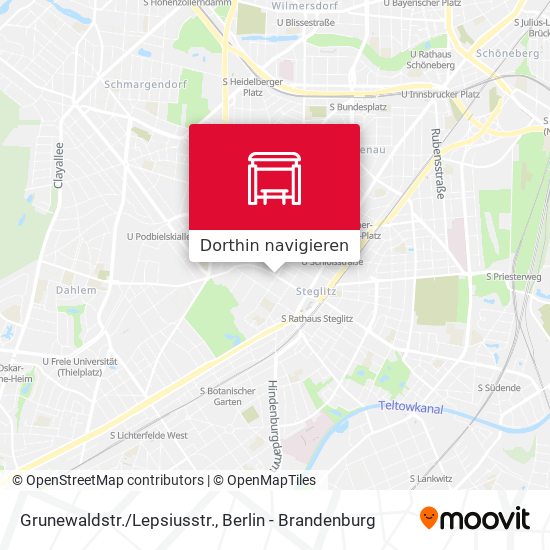 Grunewaldstr./Lepsiusstr. Karte