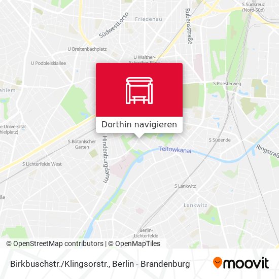 Birkbuschstr./Klingsorstr. Karte