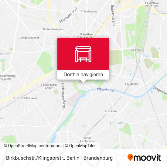 Birkbuschstr./Klingsorstr. Karte