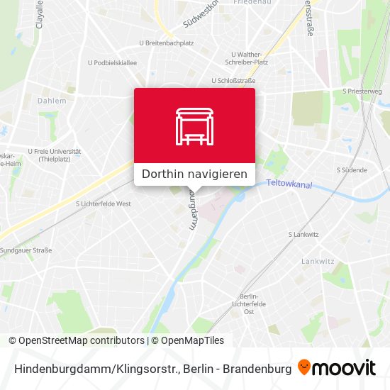 Hindenburgdamm/Klingsorstr. Karte