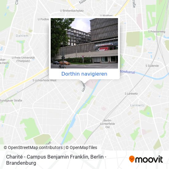 Charité - Campus Benjamin Franklin Karte