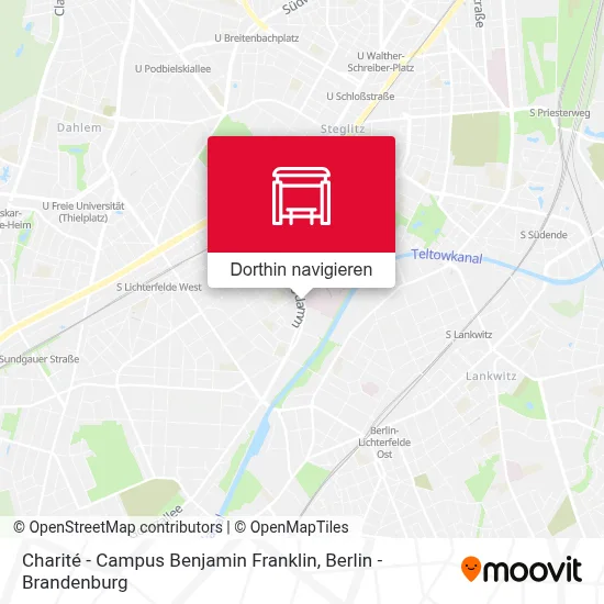 Charité - Campus Benjamin Franklin Karte