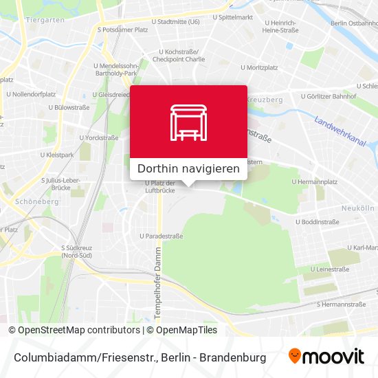 Columbiadamm/Friesenstr. Karte