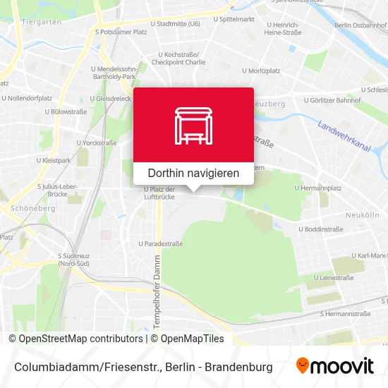Columbiadamm/Friesenstr. Karte