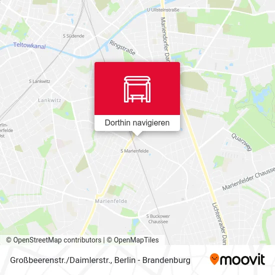 Großbeerenstr./Daimlerstr. Karte