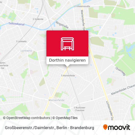 Großbeerenstr./Daimlerstr. Karte