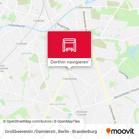 Großbeerenstr./Daimlerstr. Karte
