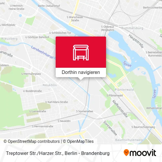 Treptower Str./Harzer Str. Karte