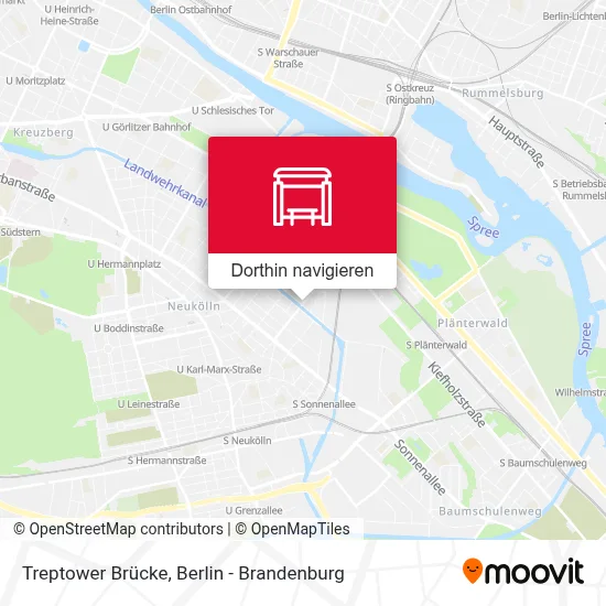 Treptower Brücke Karte