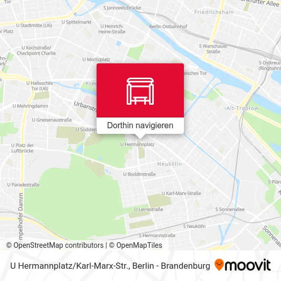 U Hermannplatz/Karl-Marx-Str. Karte