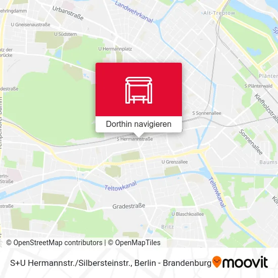 S+U Hermannstr. / Silbersteinstr. Karte