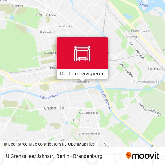 U Grenzallee/Jahnstr. Karte