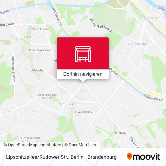 Lipschitzallee/Rudower Str. Karte