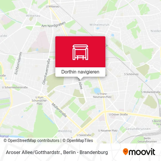 Aroser Allee/Gotthardstr. Karte