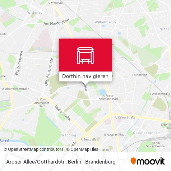 Aroser Allee/Gotthardstr. Karte