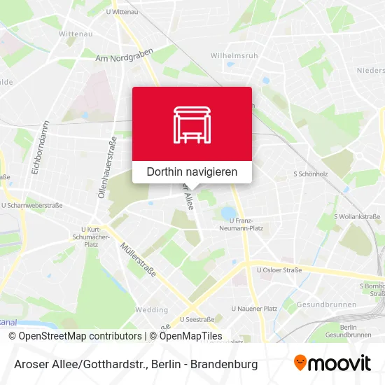 Aroser Allee/Gotthardstr. Karte