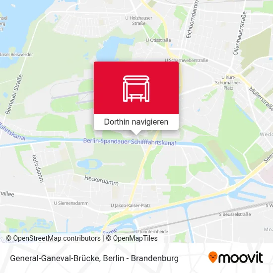 General-Ganeval-Brücke Karte