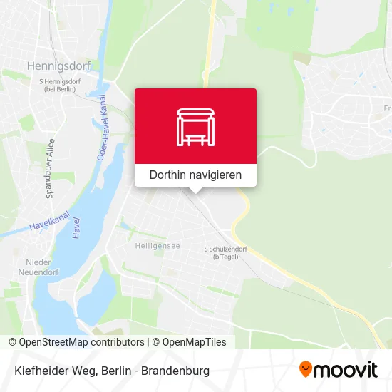 Kiefheider Weg Karte