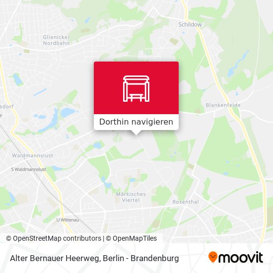 Alter Bernauer Heerweg Karte
