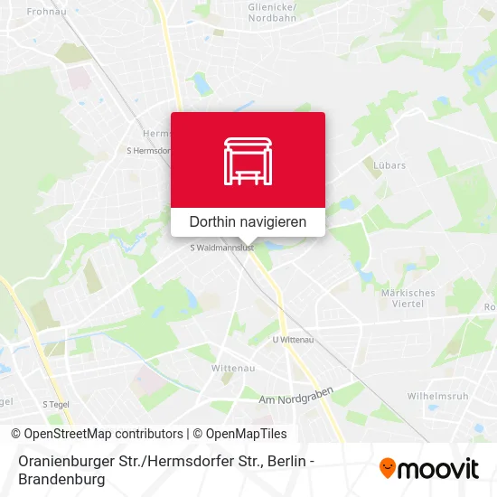 Oranienburger Str. / Hermsdorfer Str. Karte