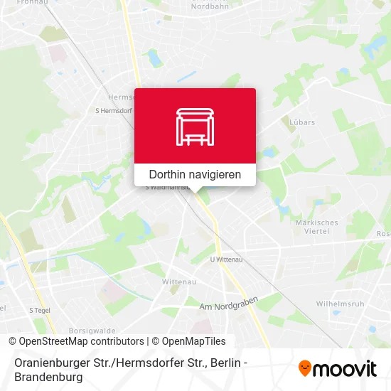 Oranienburger Str. / Hermsdorfer Str. Karte
