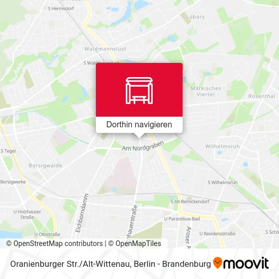 Oranienburger Str. / Alt-Wittenau Karte