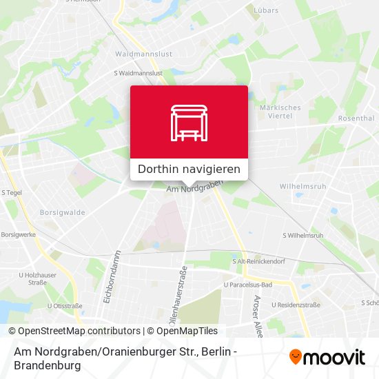 Am Nordgraben / Oranienburger Str. Karte