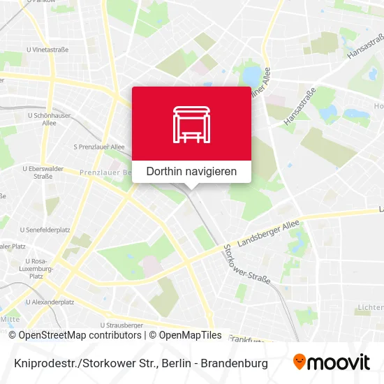 Kniprodestr./Storkower Str. Karte