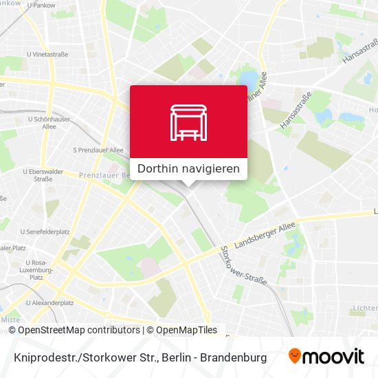 Kniprodestr./Storkower Str. Karte