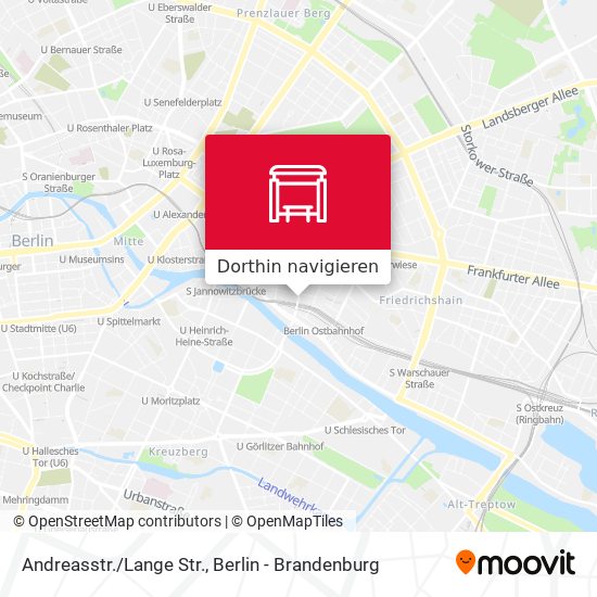 Andreasstr./Lange Str. Karte