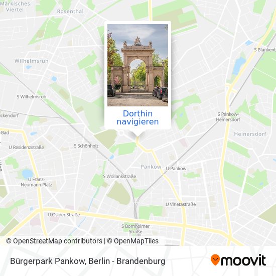 Bürgerpark Pankow Karte