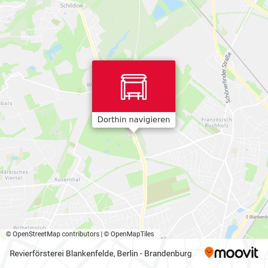Revierförsterei Blankenfelde Karte