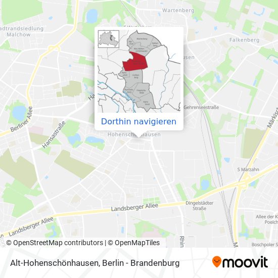 Alt-Hohenschönhausen Karte