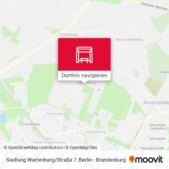 Siedlung Wartenberg/Straße 7 Karte