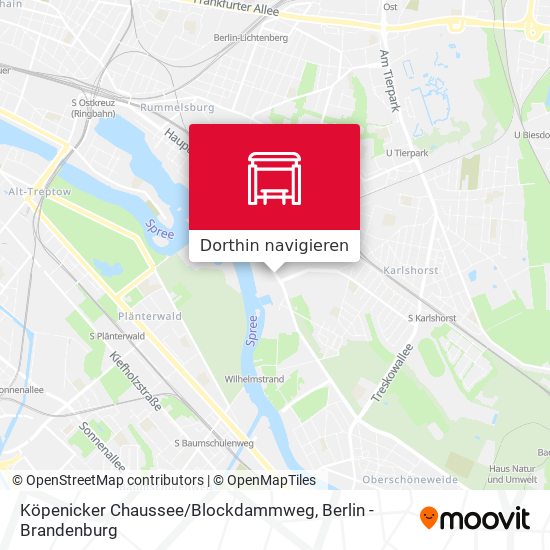 Köpenicker Chaussee / Blockdammweg Karte