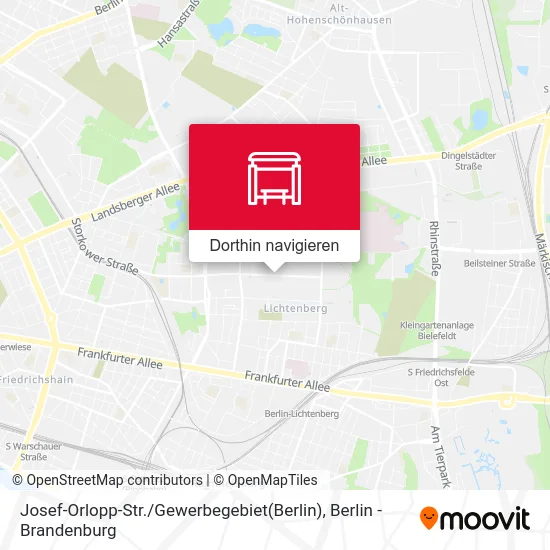 Josef-Orlopp-Str. / Gewerbegebiet(Berlin) Karte