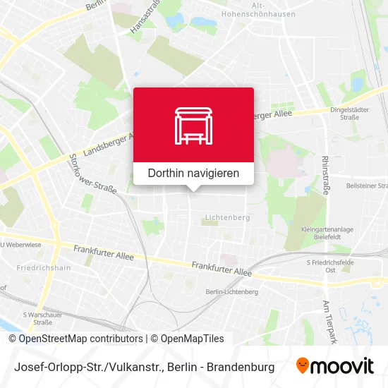 Josef-Orlopp-Str./Vulkanstr. Karte