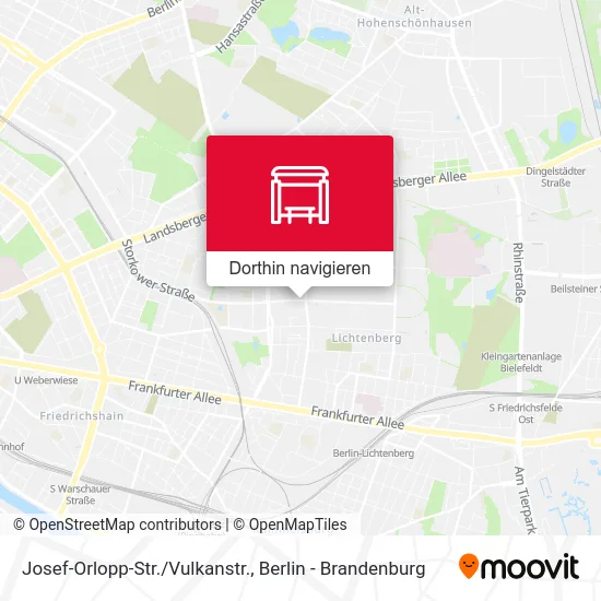 Josef-Orlopp-Str./Vulkanstr. Karte