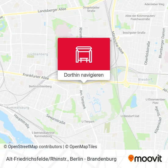 Alt-Friedrichsfelde/Rhinstr. Karte