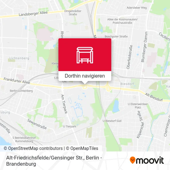 Alt-Friedrichsfelde / Gensinger Str. Karte