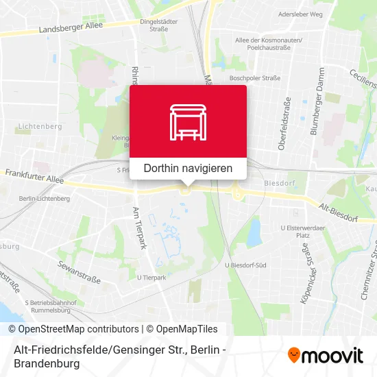 Alt-Friedrichsfelde / Gensinger Str. Karte