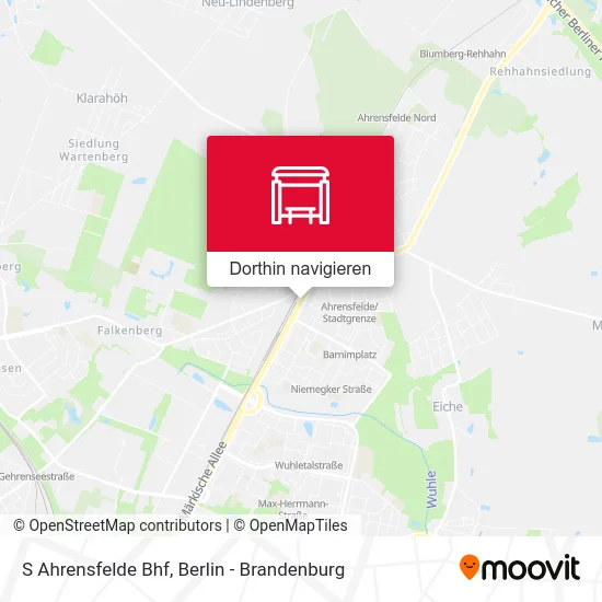 S Ahrensfelde Bhf Karte