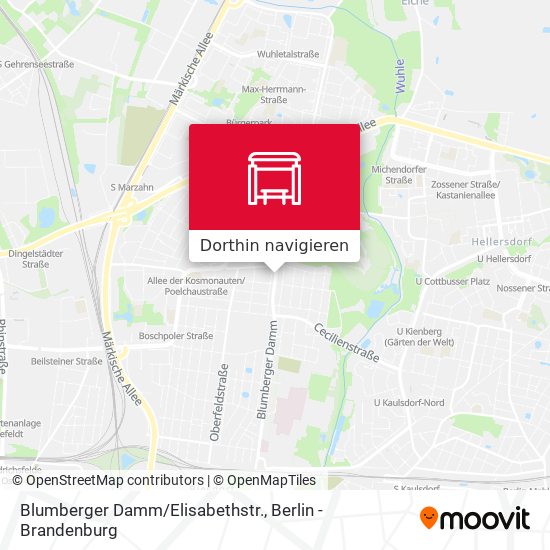Blumberger Damm/Elisabethstr. Karte