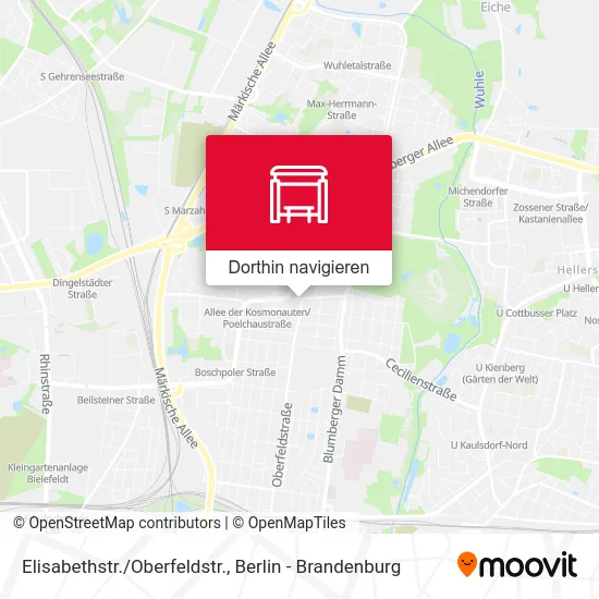 Elisabethstr./Oberfeldstr. Karte