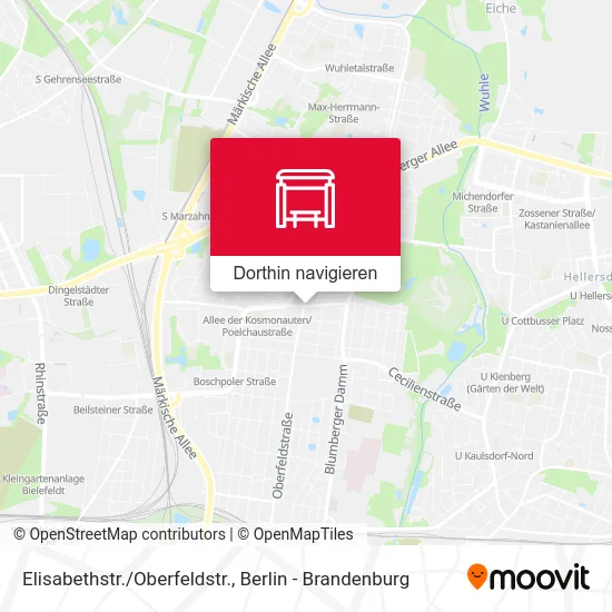 Elisabethstr./Oberfeldstr. Karte