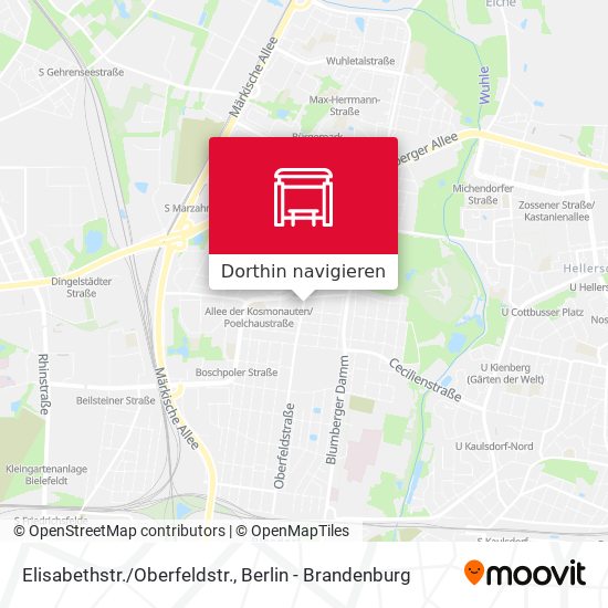 Elisabethstr./Oberfeldstr. Karte